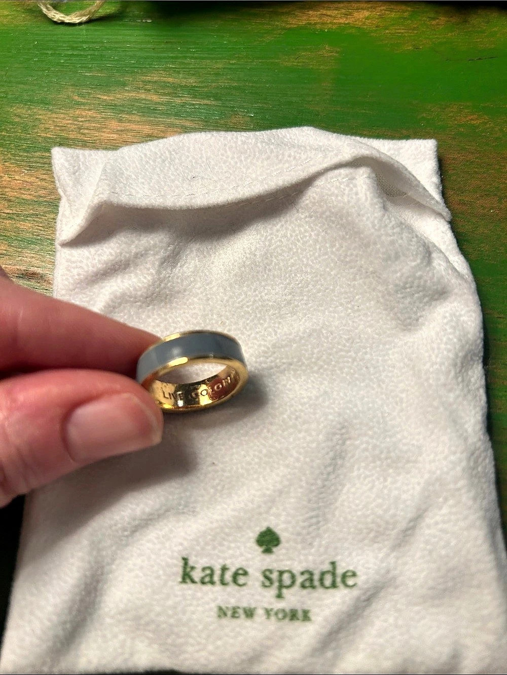 kate spade Two-Tone Ring in Gold & Gray